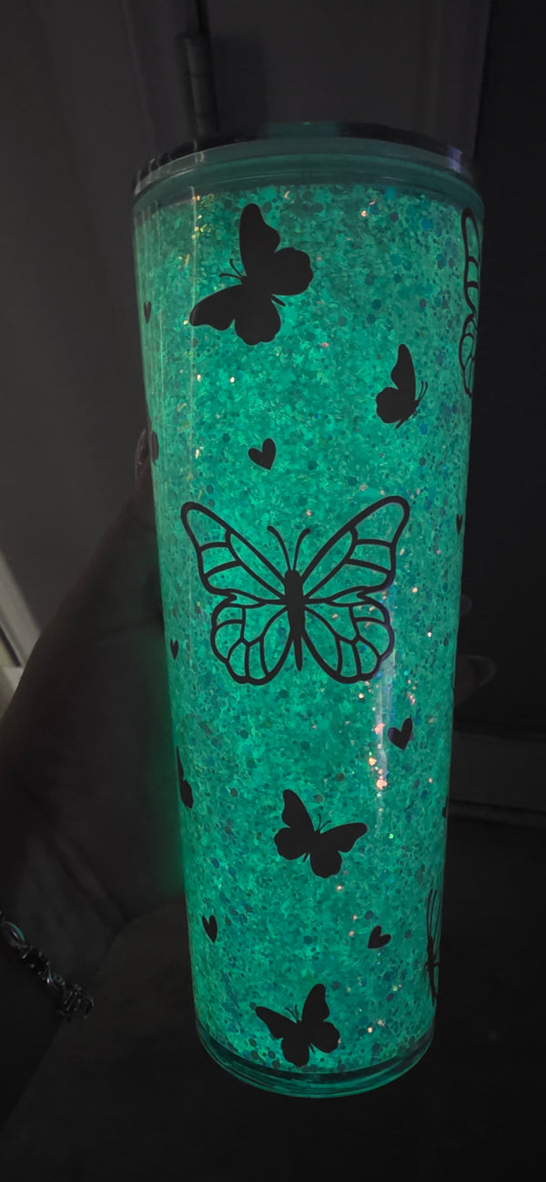 Glow in the Dark Pink Butterflies (24oz)