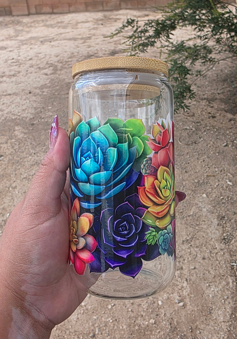Succulents (16oz Glass)