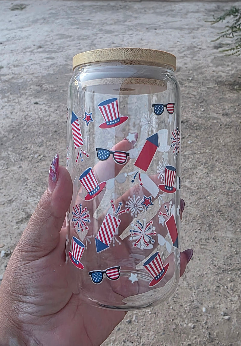 4th Of July 2 (16oz Glass)