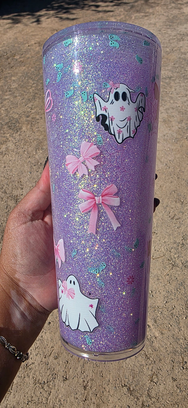 Pink and Teal Ghost (24oz)